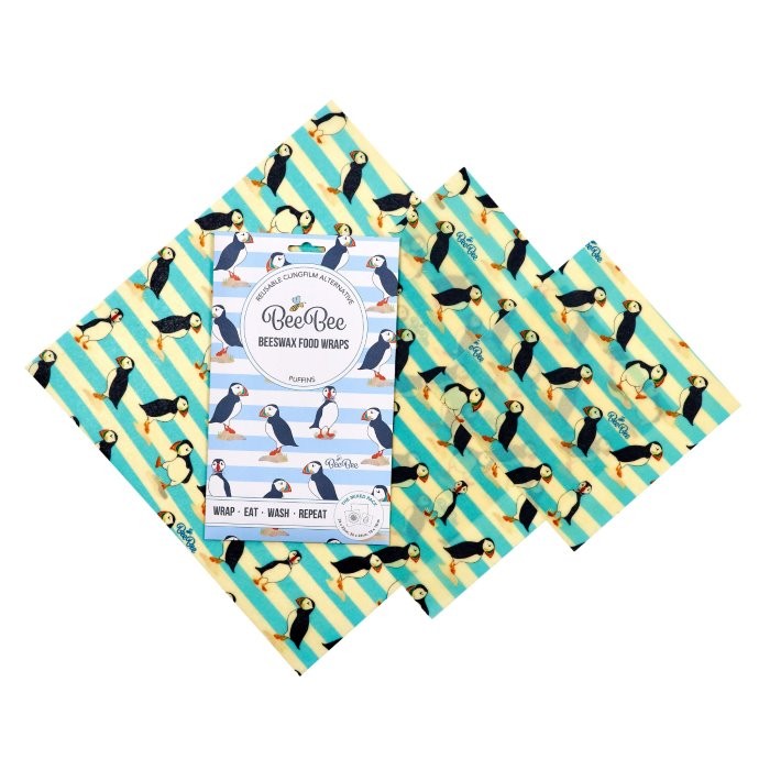 Beebee Beeswax Wraps, The Mixed Size Pack of 3 (18,26,33cm)