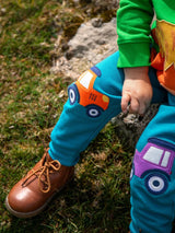 Frugi Character Joggers - Boat Blue/Tractors