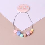 Pastel geo pop teething necklace