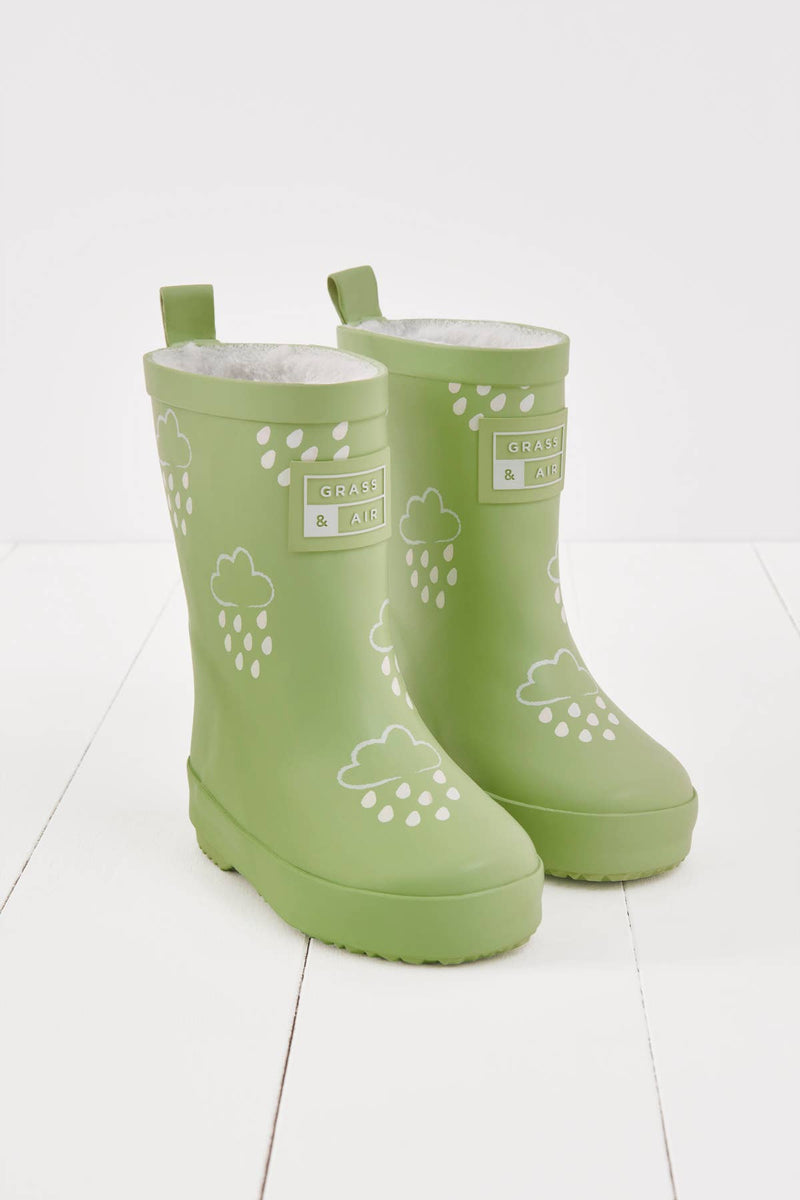 Glacial Green Colour-Changing Kids Wellies