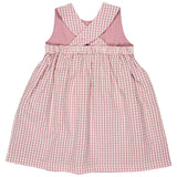 Pigeon Cross-back dress (seersucker check) - pink