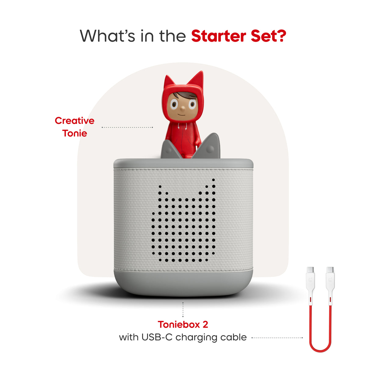 Toniebox 2 Starter Set - Moon Grey with Rubie Creative