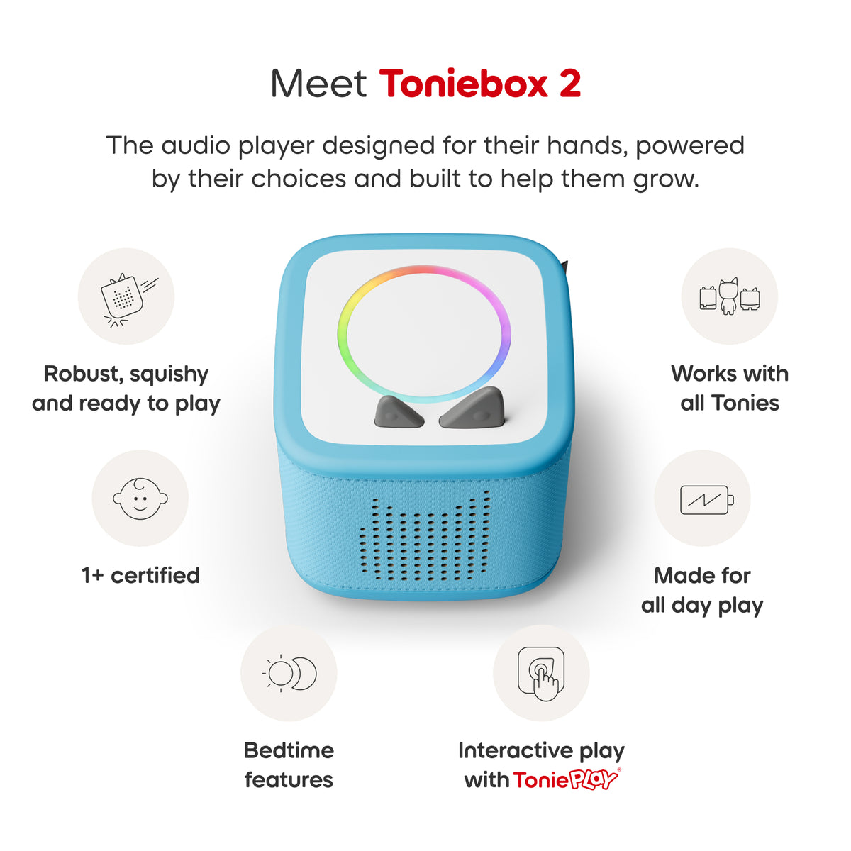 Toniebox 2 Play Set with Paw Patrol & Chase Tonie - Sky Blue