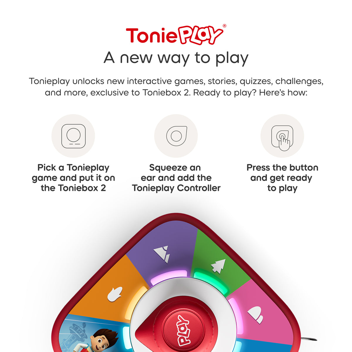 Toniebox 2 Play Set with Paw Patrol & Chase Tonie - Moon Grey