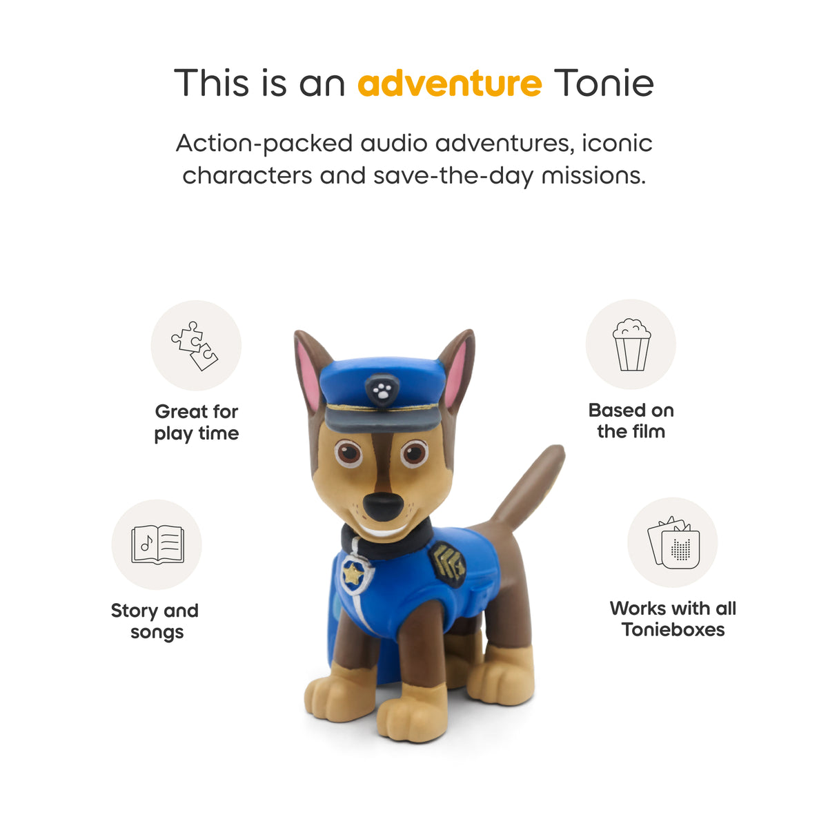 Toniebox 2 Play Set with Paw Patrol & Chase Tonie - Moon Grey