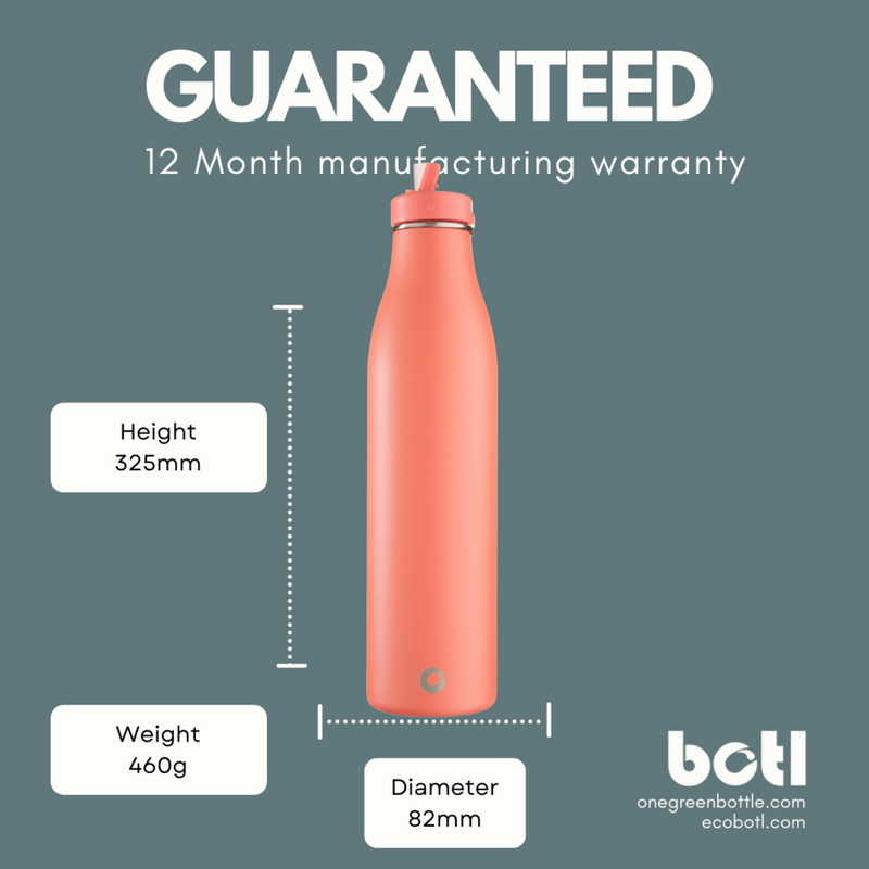 1200ml One Green Bottle Evolution Insulated Bottle - Baby Coral