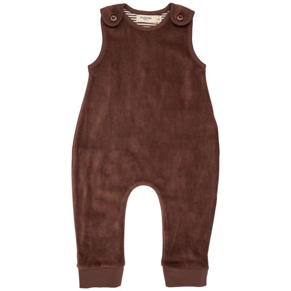 Pigeon Organics Velour playsuit - nutmeg