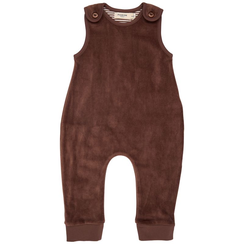 Pigeon Organics Velour playsuit - nutmeg