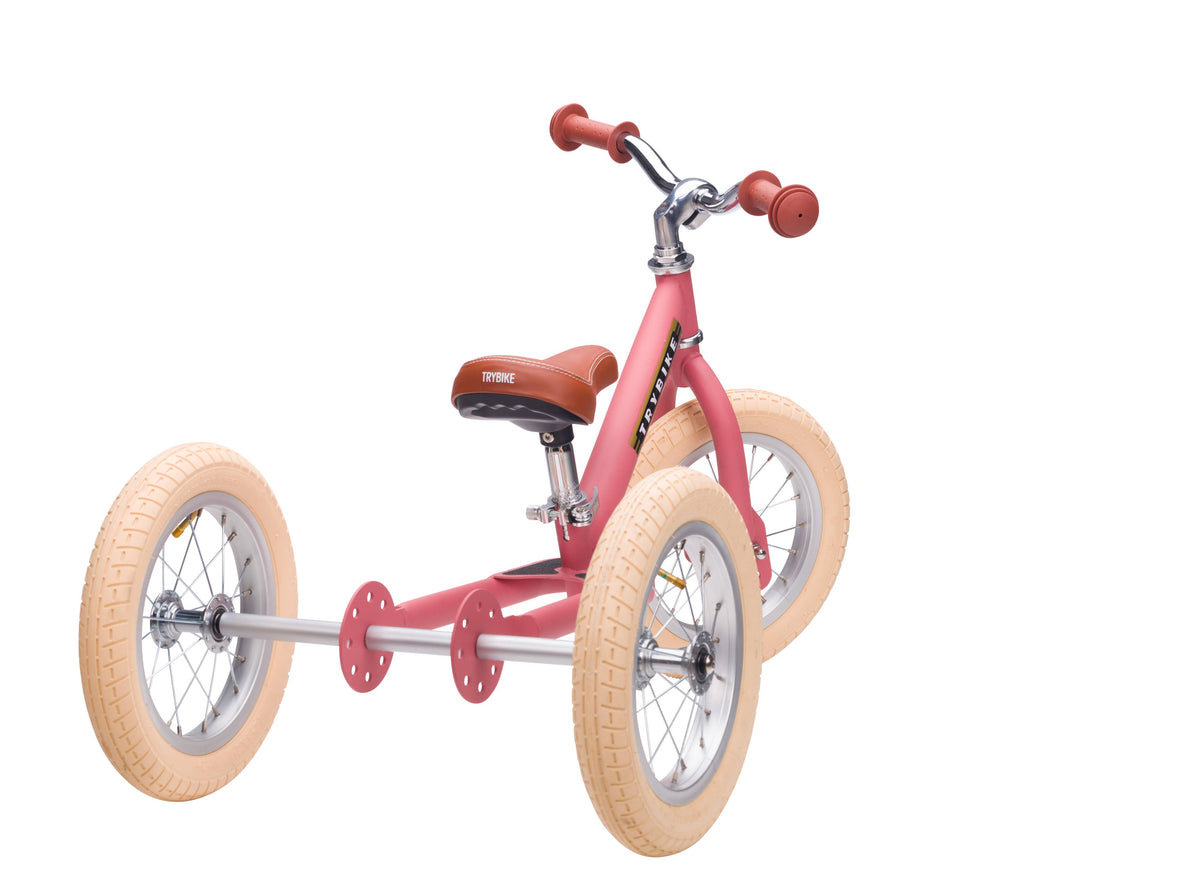 Trybike - Matte 2 In 1 Balance Trike - Vintage Pink