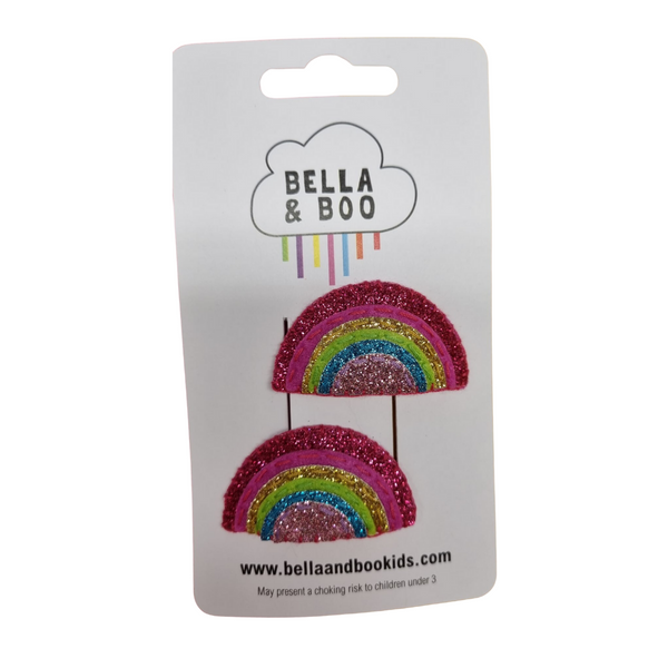 Bella & Boo Sparkly Rainbow Hair Clips