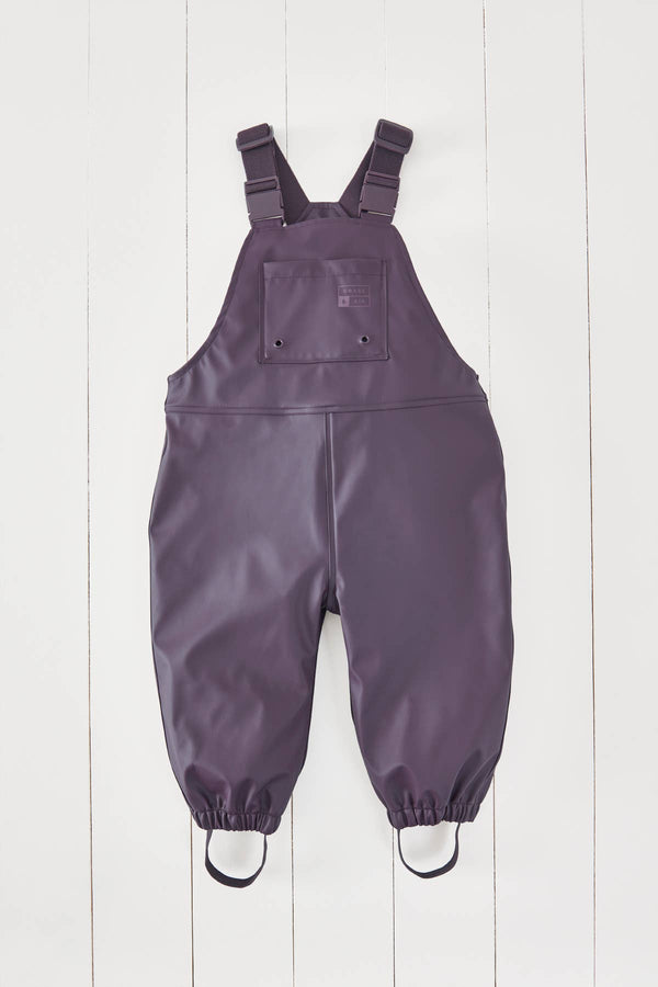 Amethyst Purple Kids Waterproof Rain Dungarees