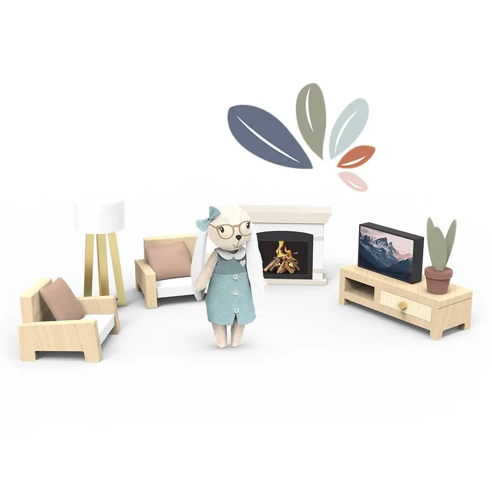Speedy Monkey Doll house Living Room + 1 character