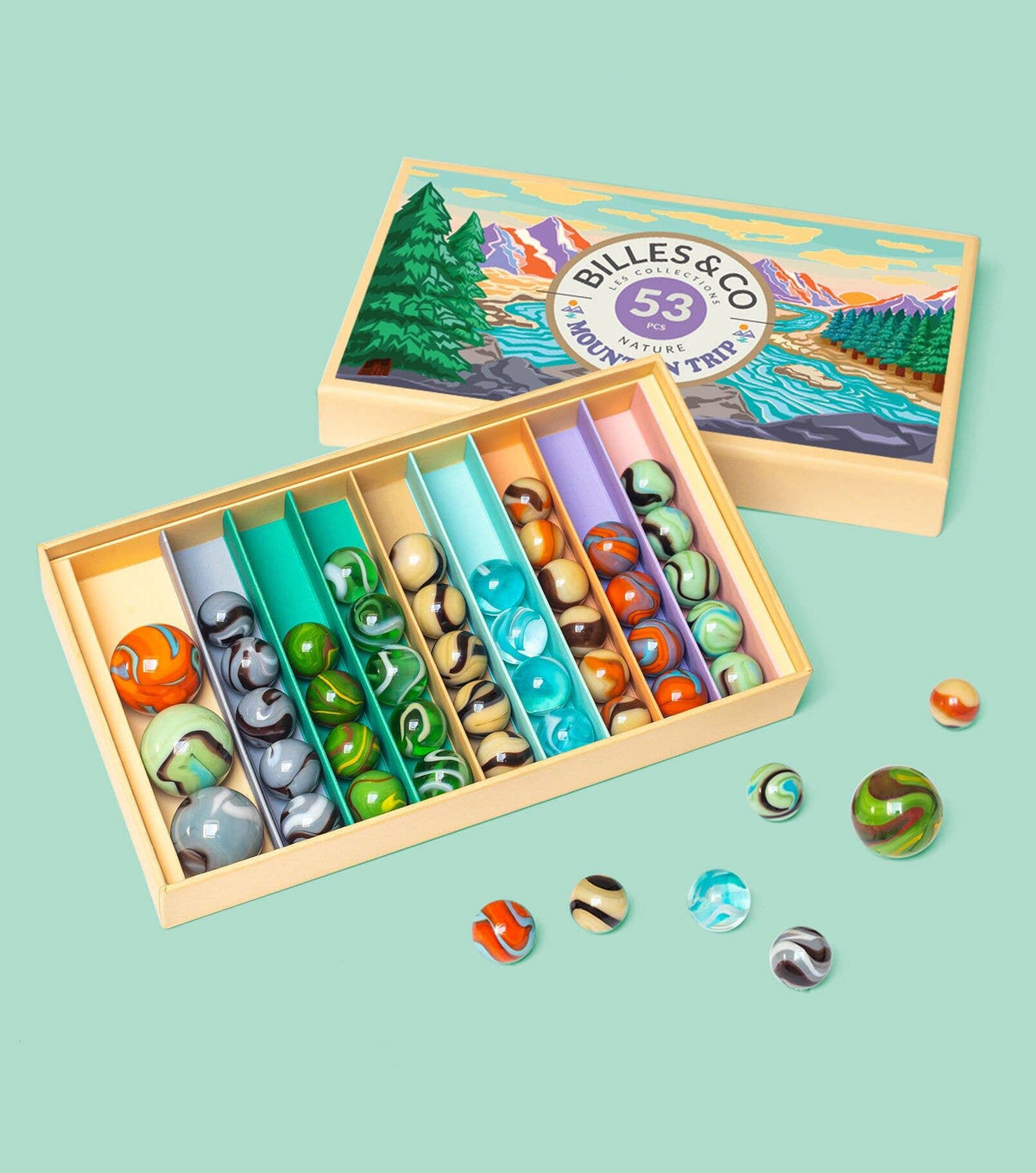 Large Marble Set Mountain Trip