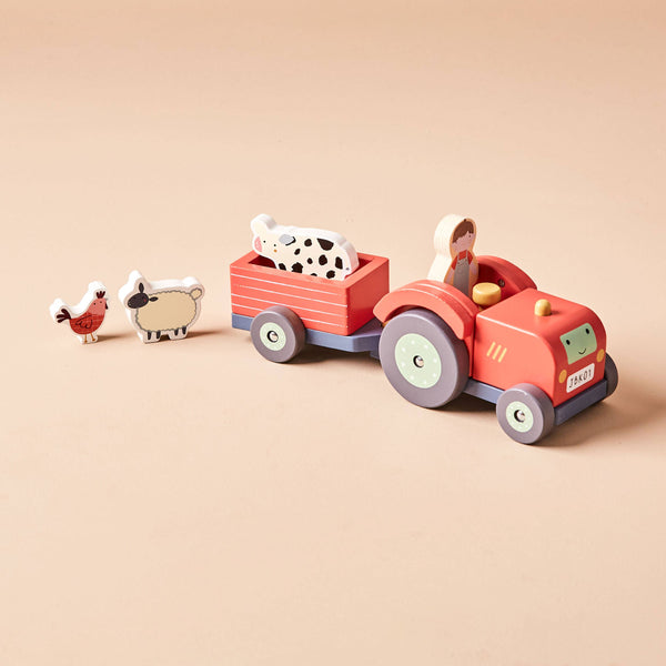 Just Bee Kids Wooden Tractor Toy