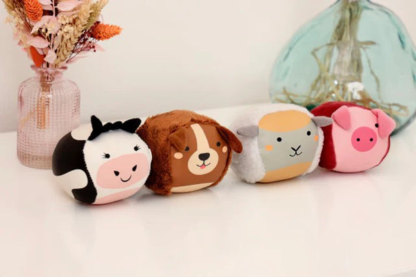 Little Big Friends Set of 4 Roly Poly Balls - Farm