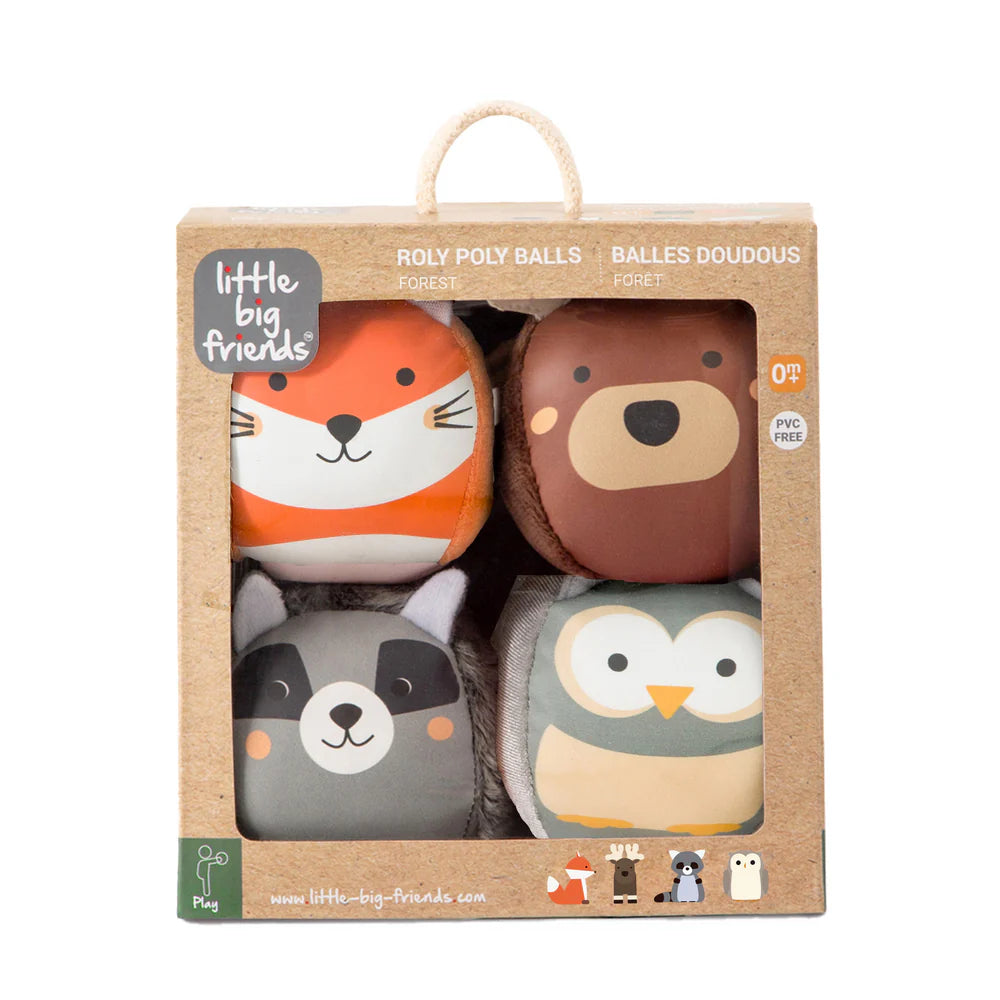 Little Big Friends Set of 4 Roly Poly Balls - Forest