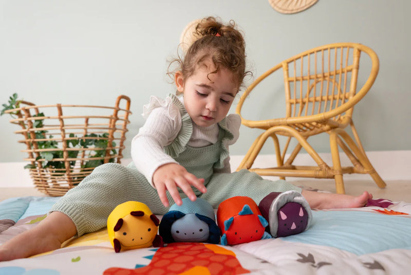 Little Big Friends Set of 4 Roly Poly Balls - Dino Friends