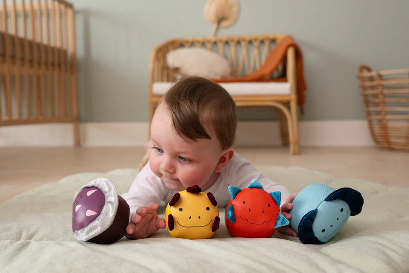 Little Big Friends Set of 4 Roly Poly Balls - Dino Friends