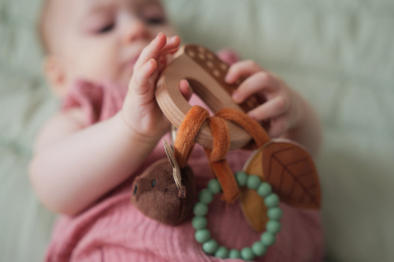 Little Big Friends Wooden rattle - Forest