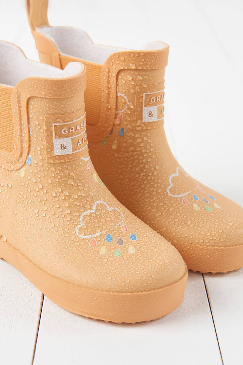 Peach Short Colour-Changing Kids Wellies