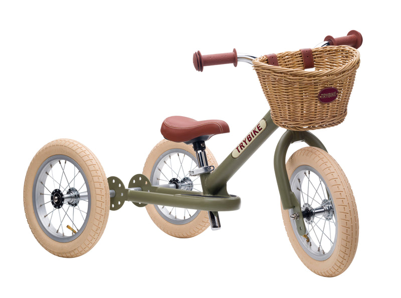 Trybike - Matte 2 In 1 Balance Trike - Vintage Green