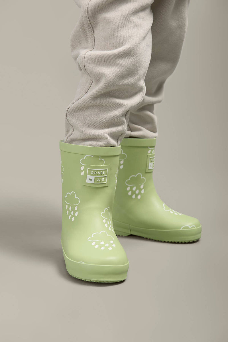 Glacial Green Colour-Changing Kids Wellies