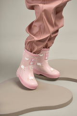 Peppa Pig Pink Colour-Changing Kids Wellies, Teddy Fleece