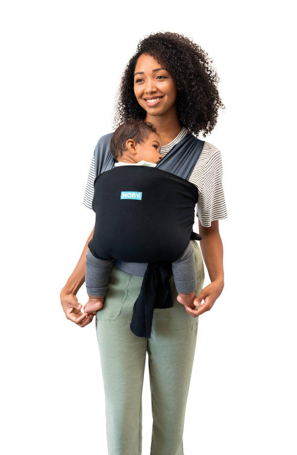 MOBY Easy Wrap Carrier - Charcoal/Black