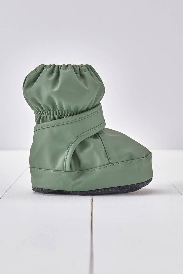 Grass + Air Khaki Green PU Showerproof Bootie