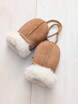 Sheepskin Baby Puddy Mitten - "Keep Safe" Cord