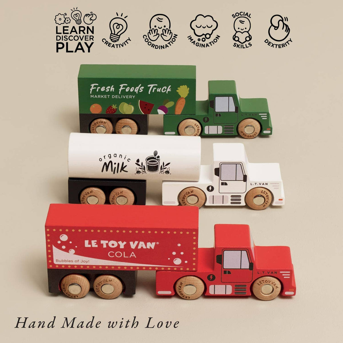 Le Toy Van Wooden Trailer Truck Set