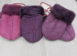 Sheepskin Baby Puddy Mitten - "Keep Safe" Cord