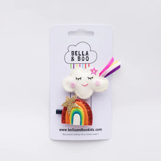 Bella & Boo Rainbow & Cloud Hair Clips