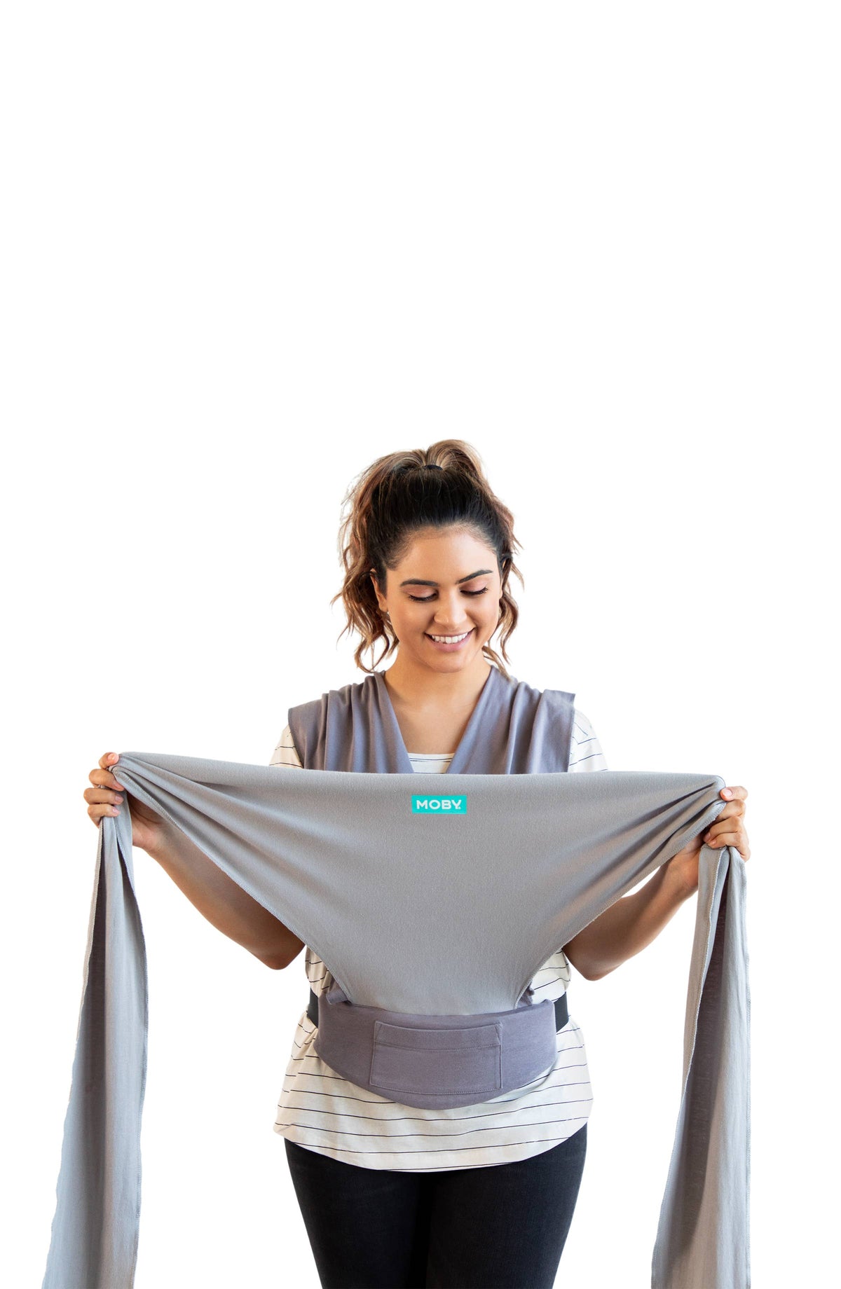 MOBY Easy Wrap Carrier - Smoked Pearl
