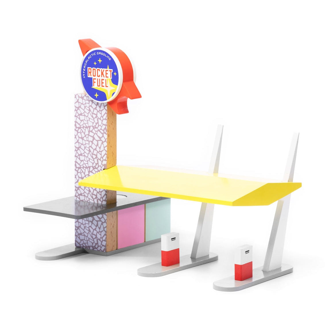 Candylab Wooden Rocket Fuel Station Playset