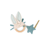 Moulin Roty Blue Rabbit Wooden Ring Rattle Ecole de Danse
