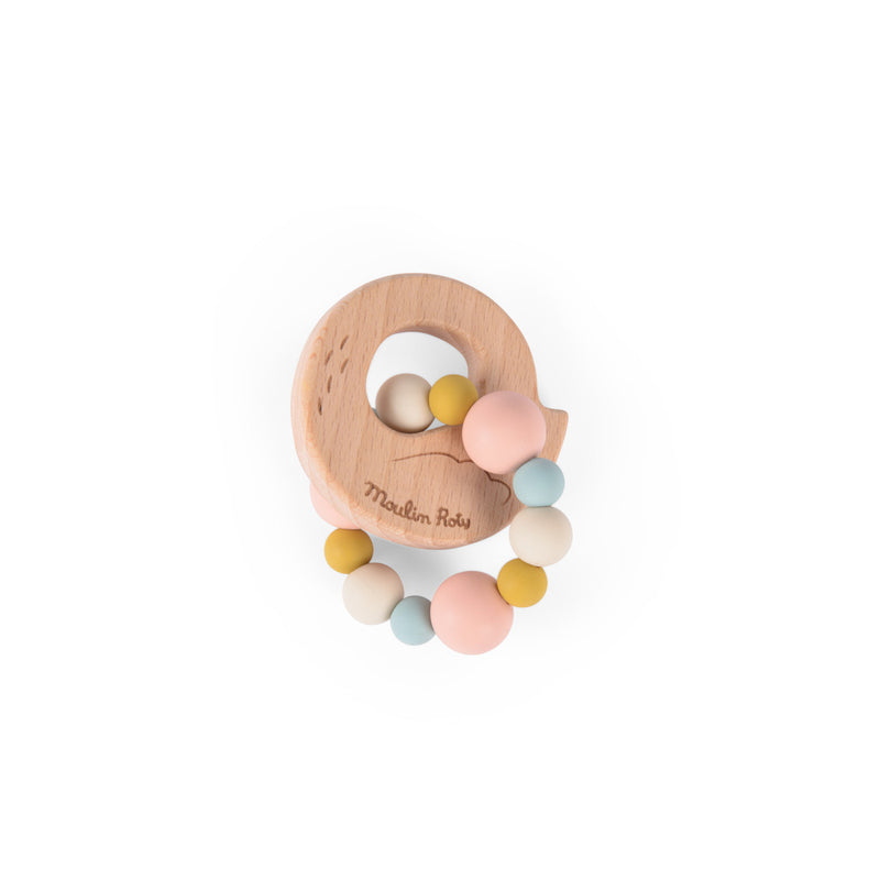 Moulin Roty Swan Wood & Silicone Teething Ring