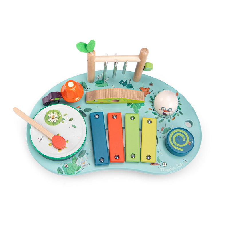 Moulin Roty Multi-Activity Musical Table - Dans la Jungle