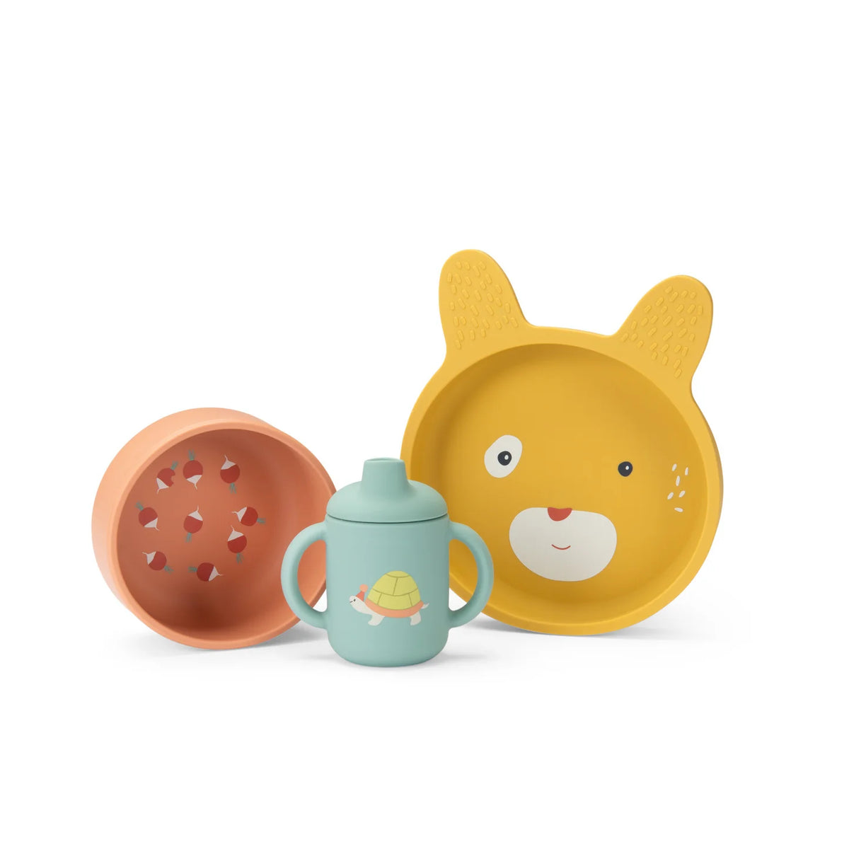 Moulin Roty Silicone Dish Set Trois Petit Lapins