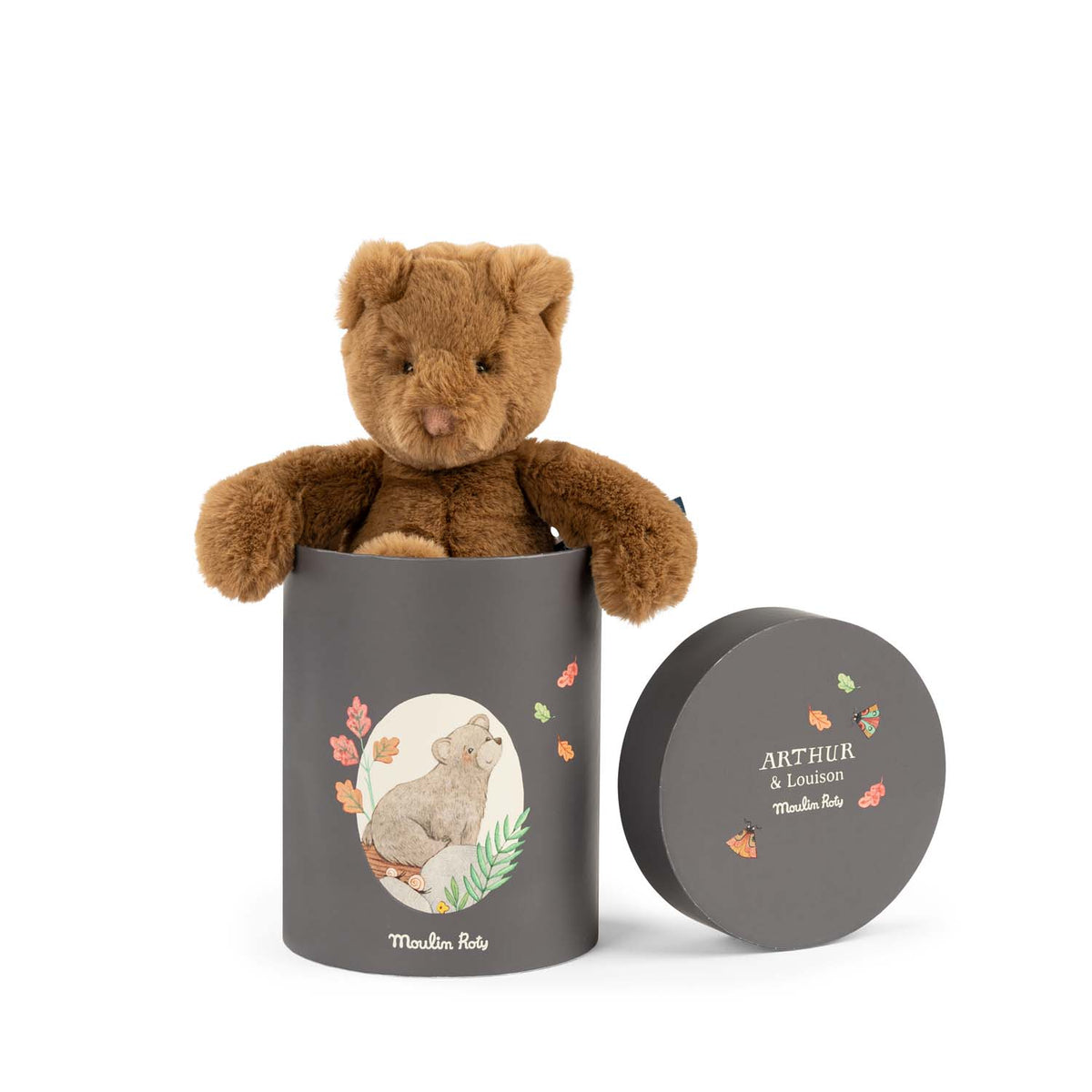 Moulin Roty Arthur & Louison Brown Bear in Gift Box