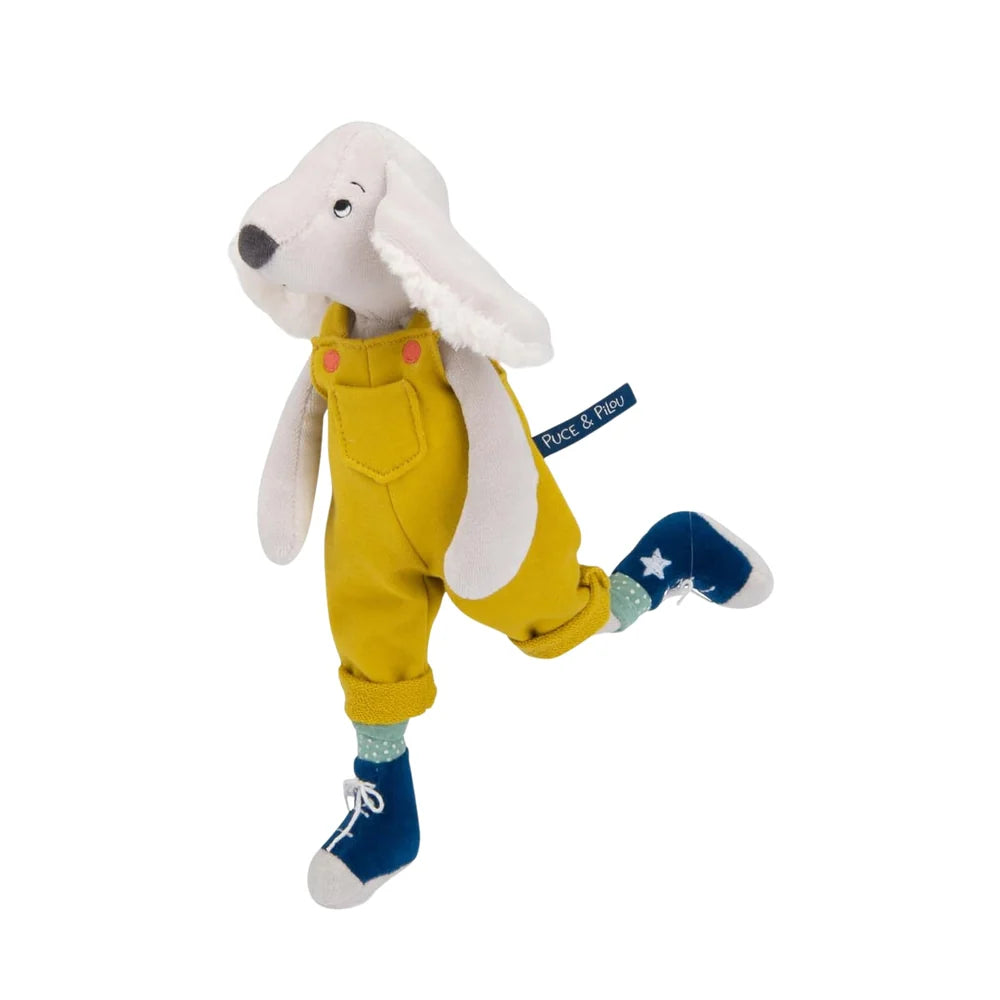 Moulin Roty Soft Toy Pilou The Dog - Puce & Pilou