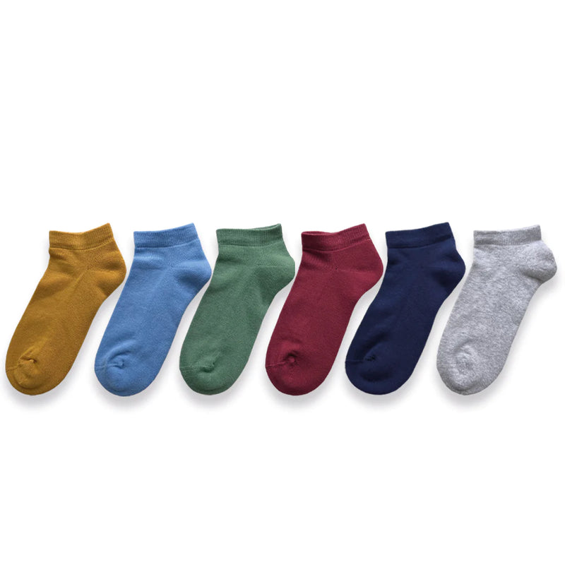 6pk Kids Cotton Cushioned Sport Trainer Socks - Multi