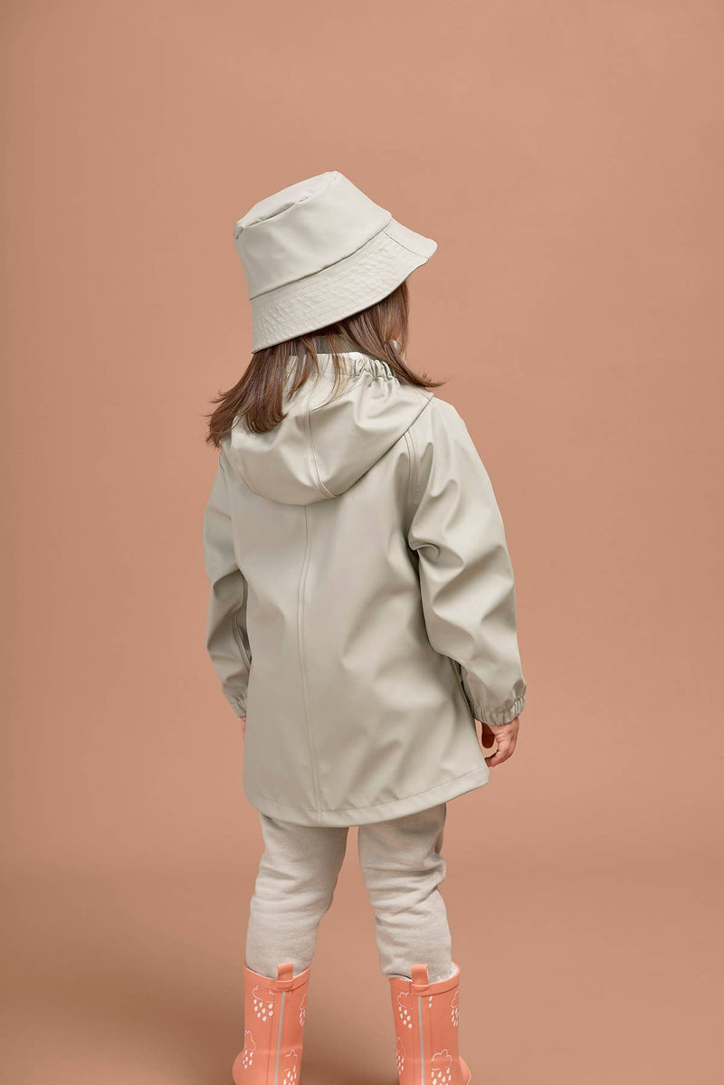 Geothermal Grey Kids Waterproof Rain Jacket