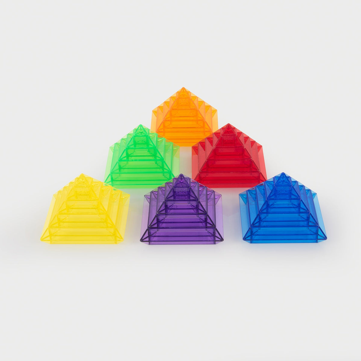 Translucent Colour Pyramid Builder - Pack of 30