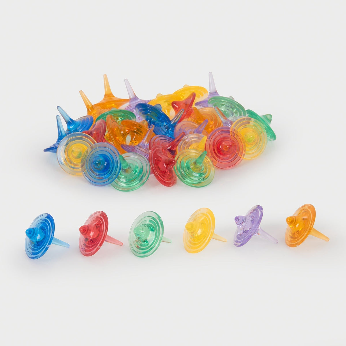 Translucent Colour Spinners - Pack of 36