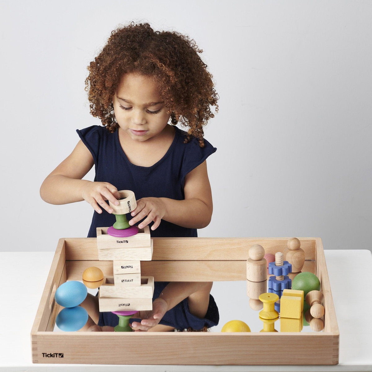 Wooden Mirror Tray