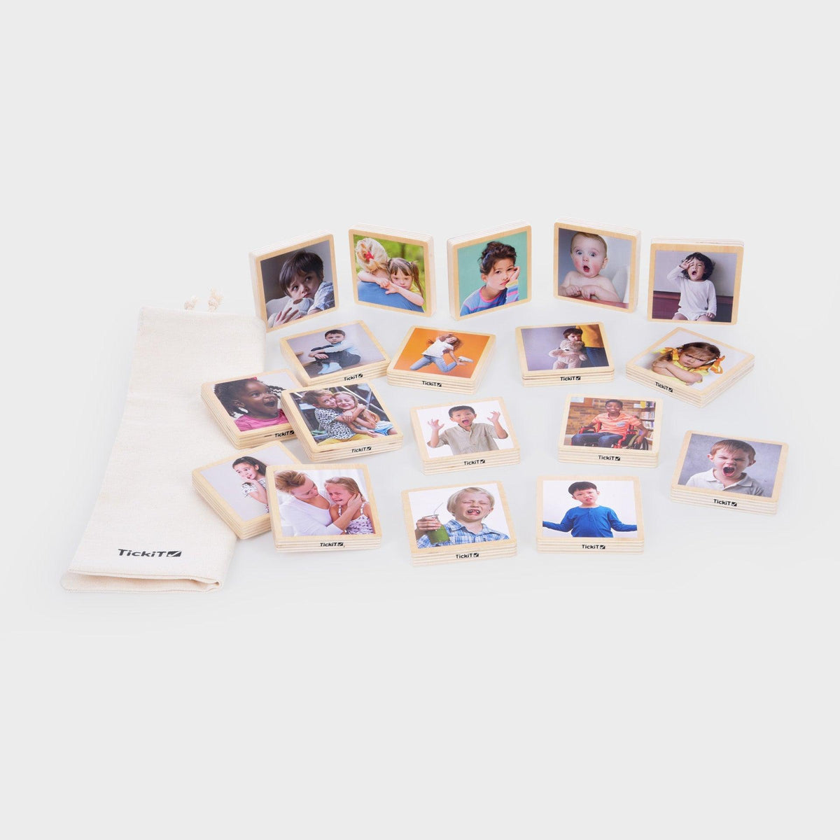My Emotions Wooden Tiles