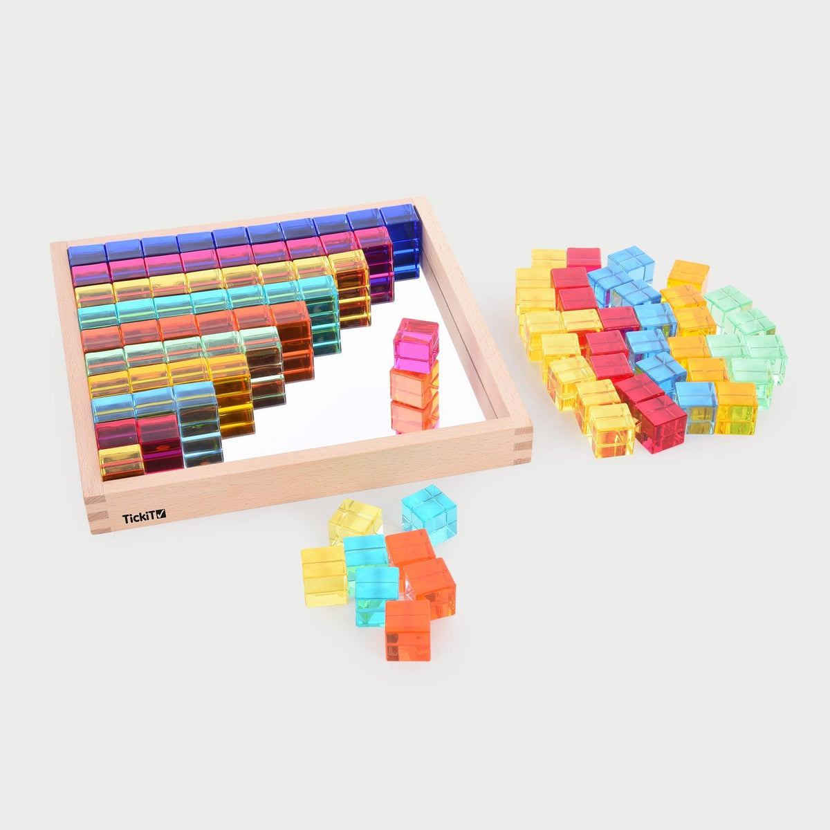 Gem Cube Mirror Tray - 100 Gems