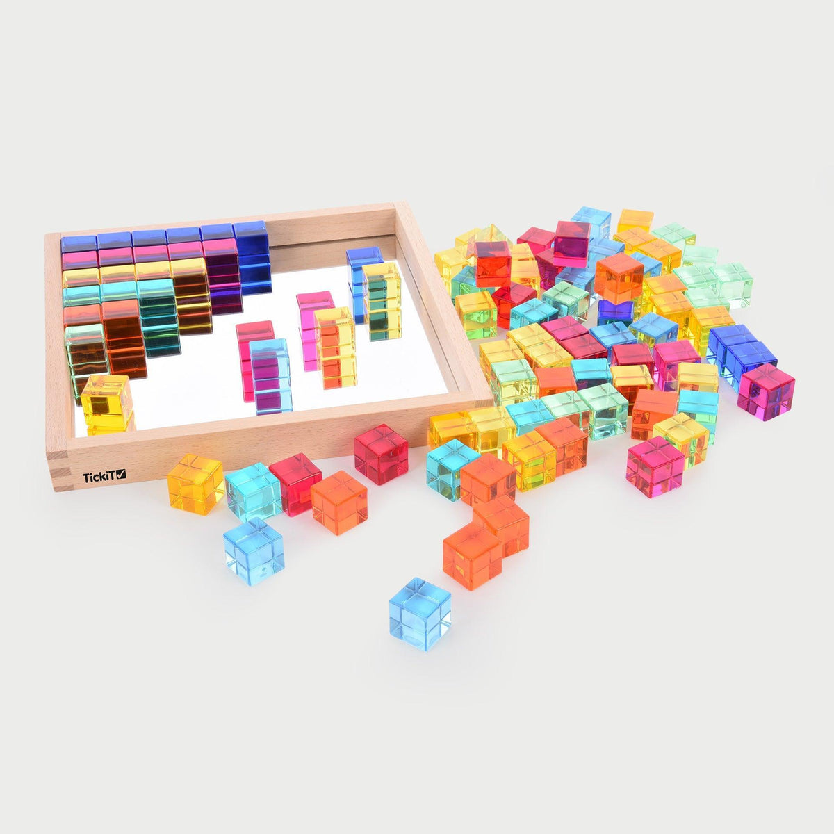 Gem Cube Mirror Tray - 100 Gems