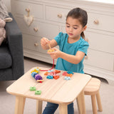 Rainbow Wooden Lacing Shapes